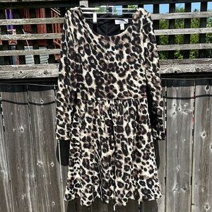 Designer dress leopard print